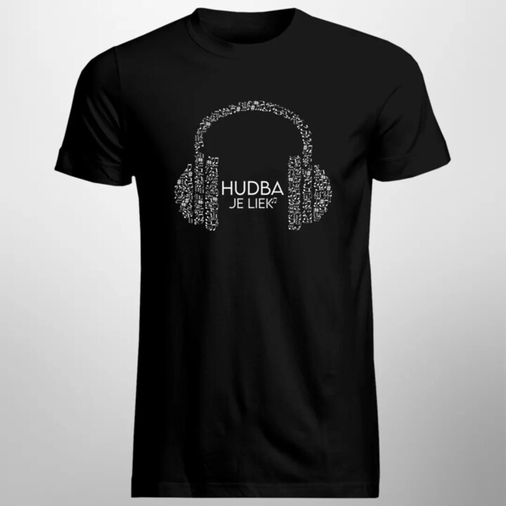 Hudba je liek - pánske tričko s potlačou