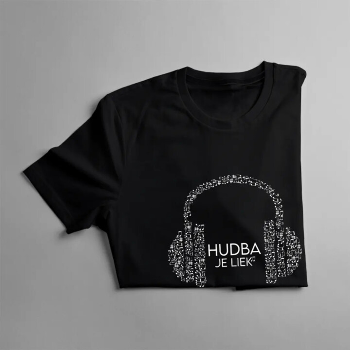 Hudba je liek - pánske tričko s potlačou