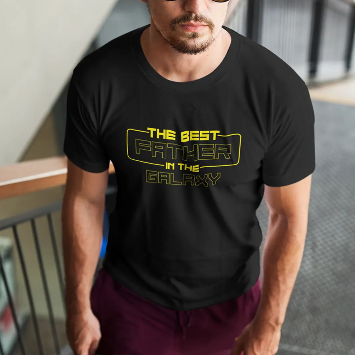 The best father in the galaxy v2 - pánske tričko s potlačou