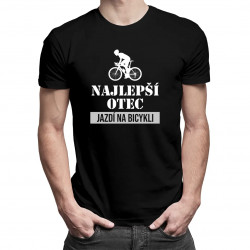 Najlepší otec jazdí na bicykli - pánske tričko s potlačou