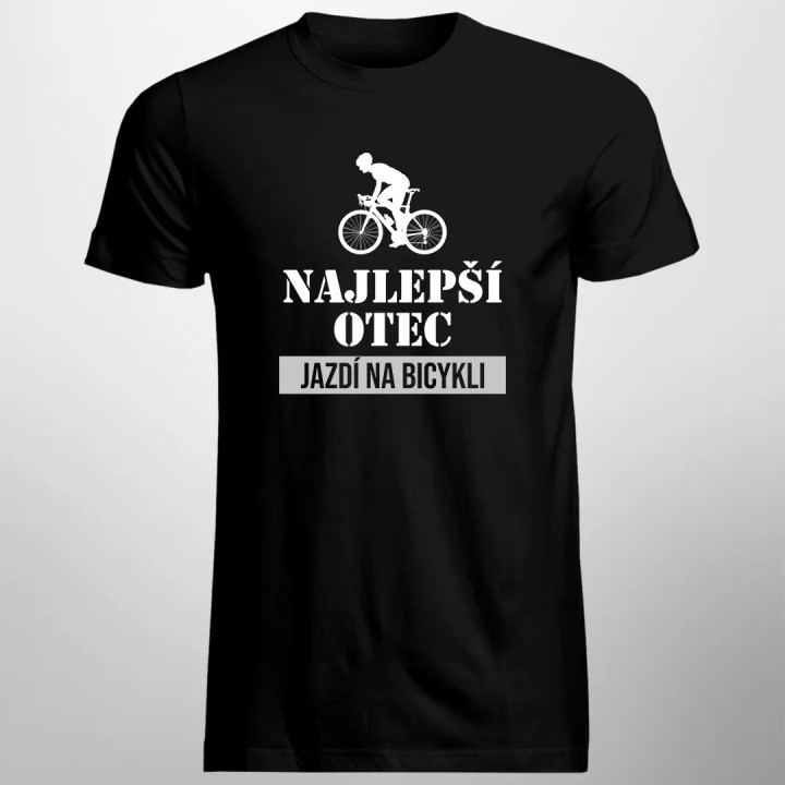 Najlepší otec jazdí na bicykli - pánske tričko s potlačou