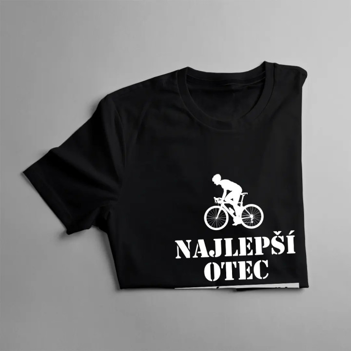 Najlepší otec jazdí na bicykli - pánske tričko s potlačou