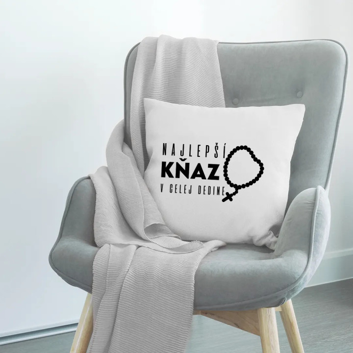 Najlepší kňaz v celej dedine - vankúš s potlačou