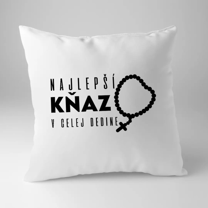 Najlepší kňaz v celej dedine - vankúš s potlačou