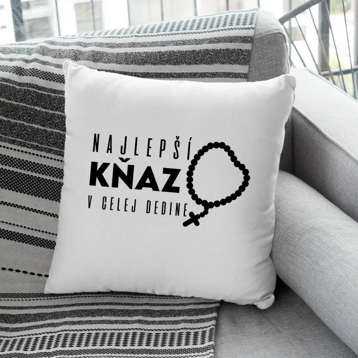Najlepší kňaz v celej dedine - vankúš s potlačou
