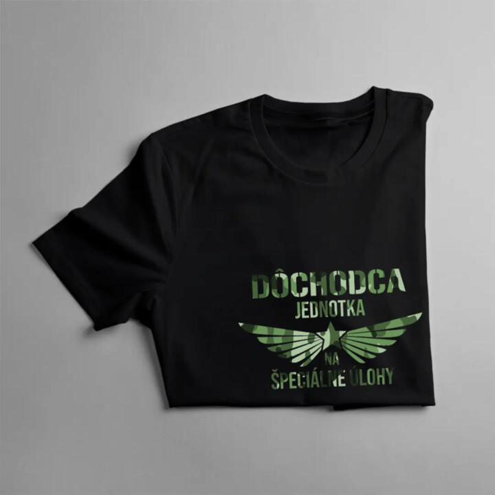 Dôchodca - jednotka na špeciálne úlohy - pánske tričko s potlačou