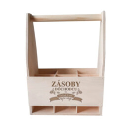 Zásoby dôchodcu na ťažké časy - drevený nosič