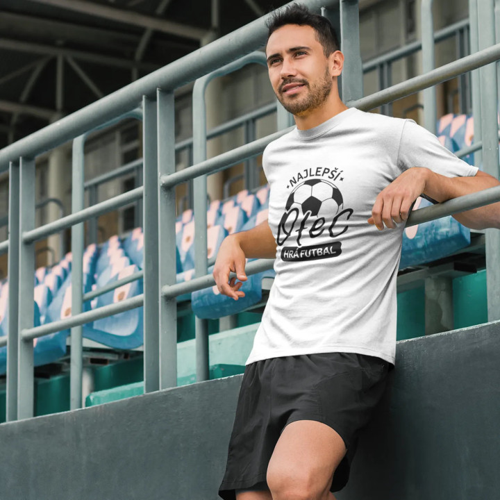 Najlepší otec hrá futbal - pánske tričko s potlačou