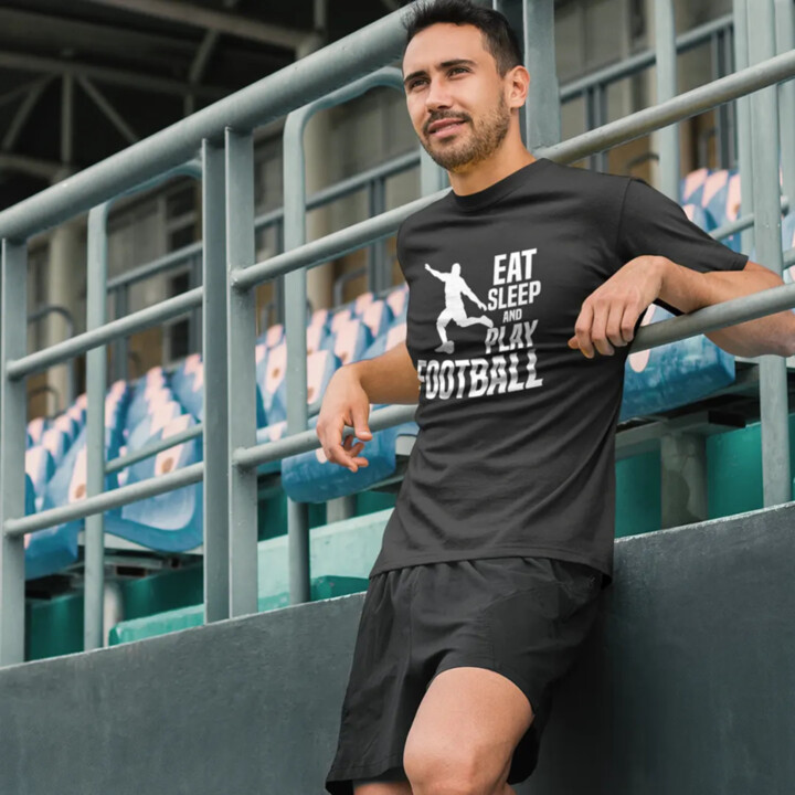 Eat,sleep and play football - pánske tričko s potlačou