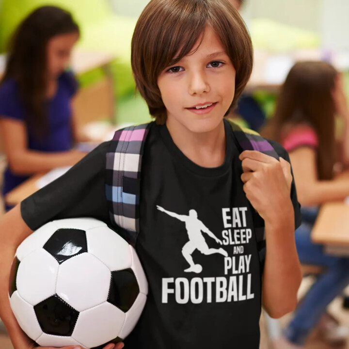 Eat,sleep and play football - detské tričko s potlačou