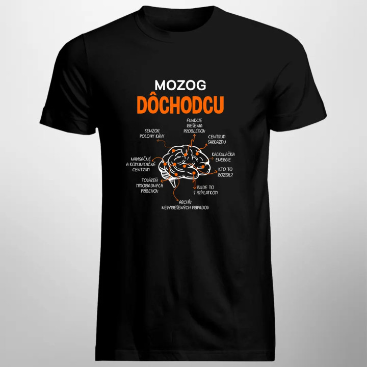 Mozog dôchodcu - pánske tričko s potlačou