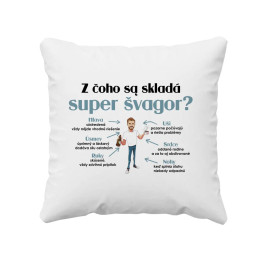Z čoho sa skladá super dôchodca? - vankúš s potlačou