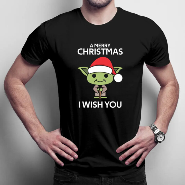 A merry christmas I wish you - pánske tričko s potlačou