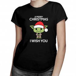 A merry christmas I wish you - dámske tričko s potlačou