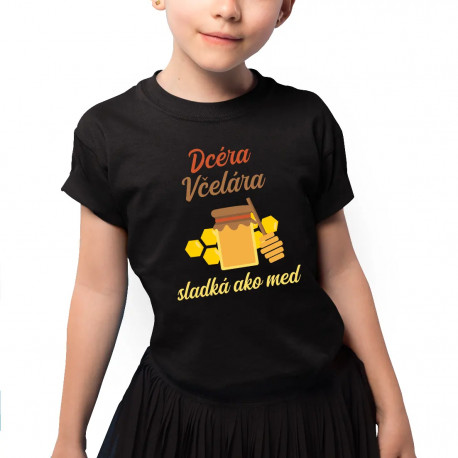 Dcéra včelára sladká ako med - detské tričko s potlačou