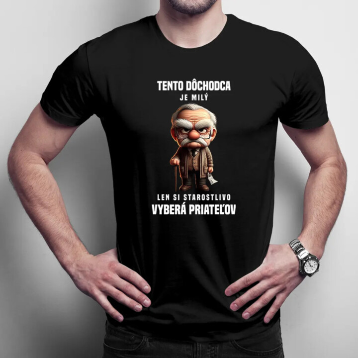 Pensioner is user friendly. He's just very picky about who its friends are - pánske tričko s potlačou