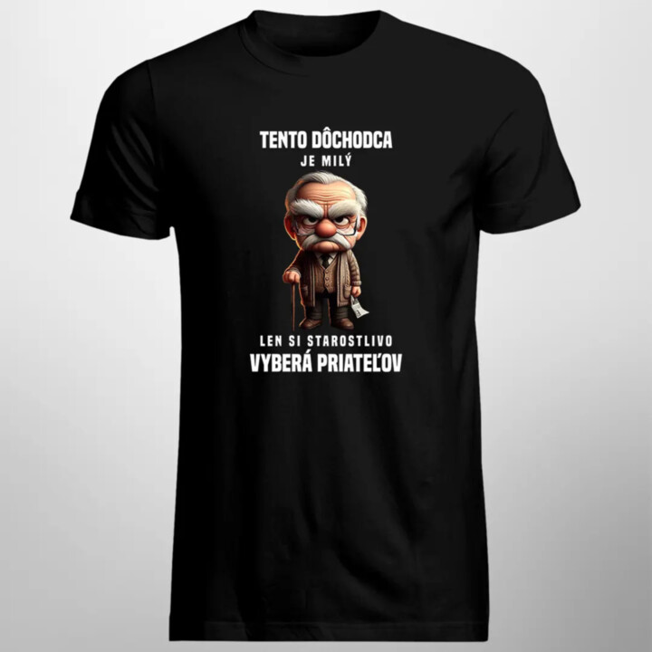 Pensioner is user friendly. He's just very picky about who its friends are - pánske tričko s potlačou