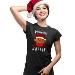 Vianočné muffin - dámske tričko s potlačou