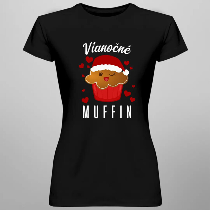 Vianočné muffin - dámske tričko s potlačou