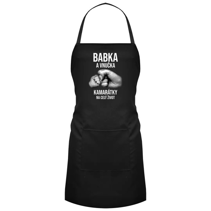 Babka a vnučka - kamarátky na celý život - zástera s potlačou