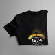 1974 - 50 rokov života slnečného lúča v kombinácii s malým hurikánom - pánske tričko s potlačou