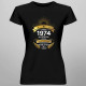 1974 - 50 rokov života slnečného lúča v kombinácii s malým hurikánom - dámske tričko s potlačou