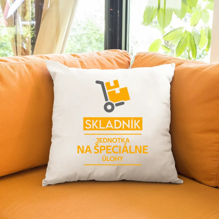 Skladník - jednotka na špeciálne úlohy - vankúš s potlačou
