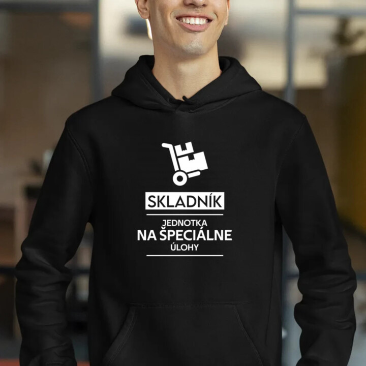 Skladník - jednotka na špeciálne úlohy  - pánska mikina s potlačou