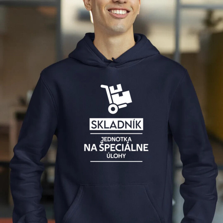 Skladník - jednotka na špeciálne úlohy  - pánska mikina s potlačou