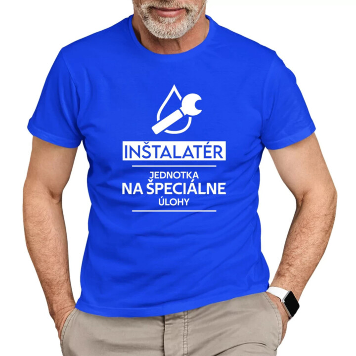 Inštalatér - jednotka na špeciálne úlohy - pánske tričko s potlačou