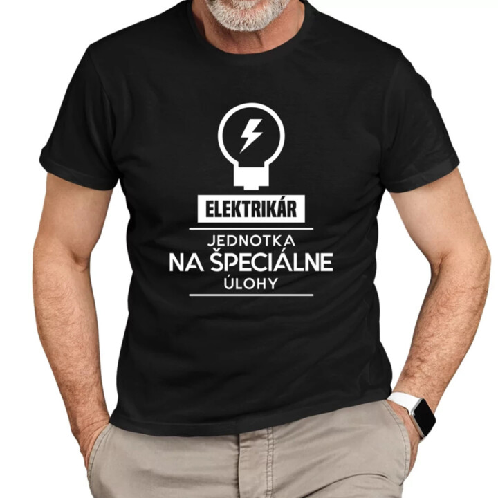 Elektrikár - jednotka pre špeciálne úlohy - pánske tričko s potlačou