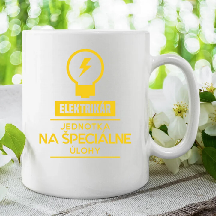 Elektrikár - jednotka pre špeciálne úlohy - keramický hrnček s potlačou