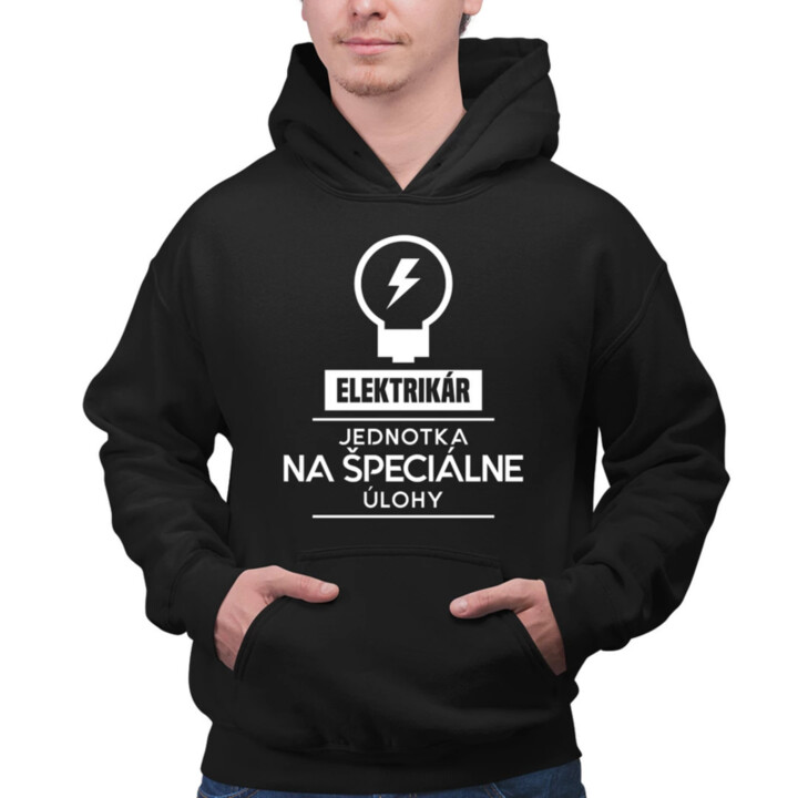 Elektrikár - jednotka pre špeciálne úlohy  - pánska mikina s potlačou