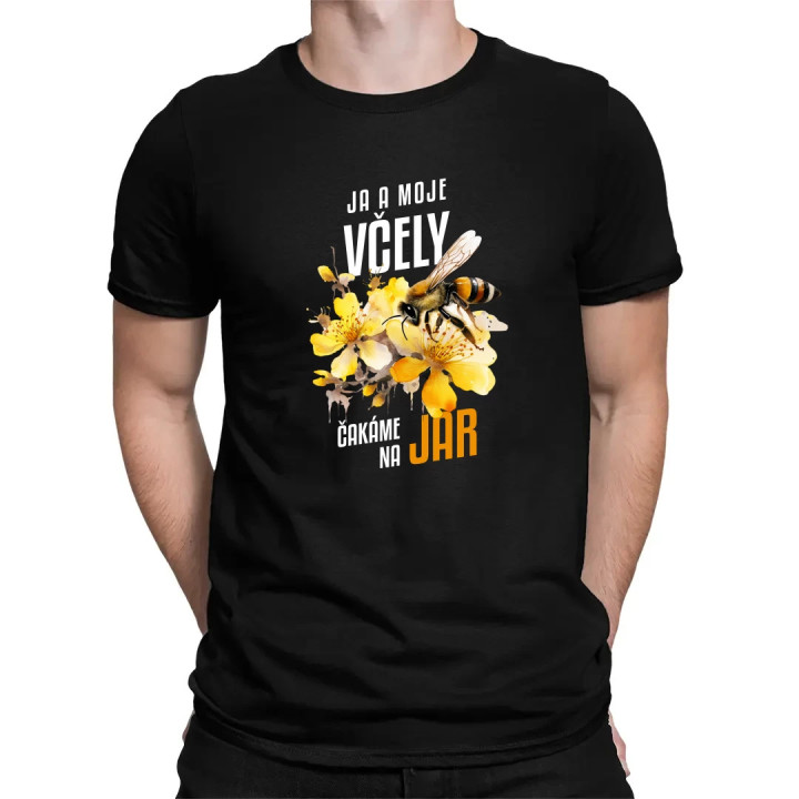 Ja a moje včely čakáme na jar - pánske tričko s potlačou