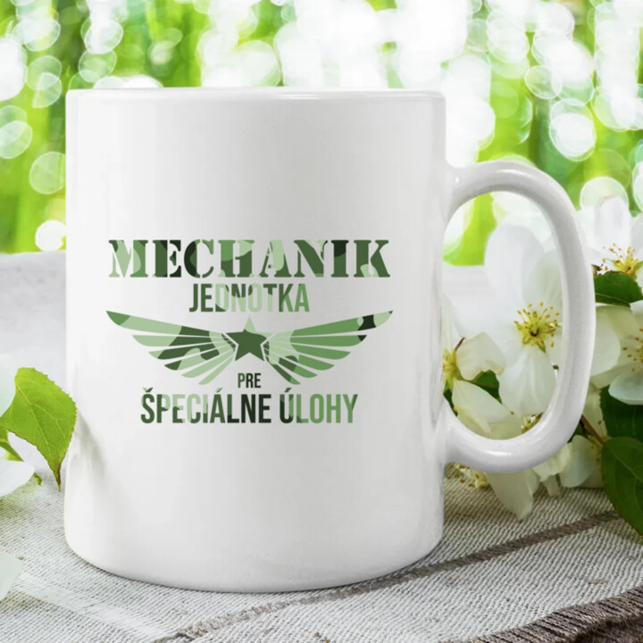 Mechanik - jednotka pre špeciálne úlohy - keramický hrnček s potlačou