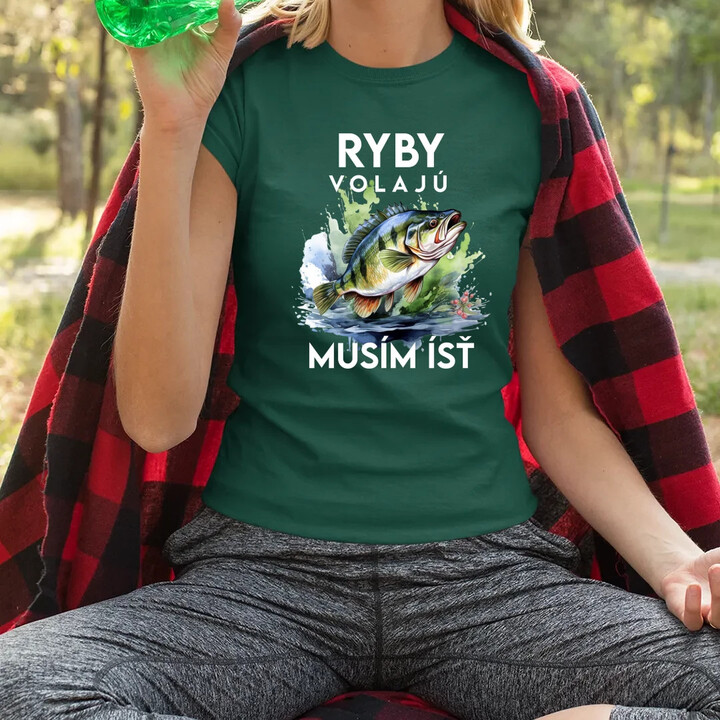 Ryby volajú, musím ísť - verzia 3 - dámske tričko s potlačou