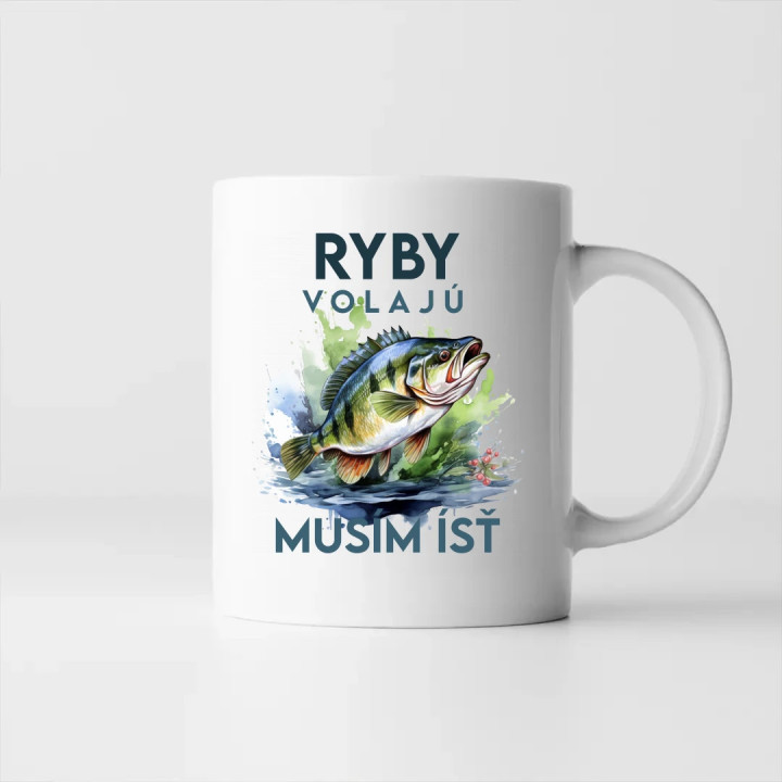Ryby volajú, musím ísť - verzia 3 - keramický hrnček s potlačou