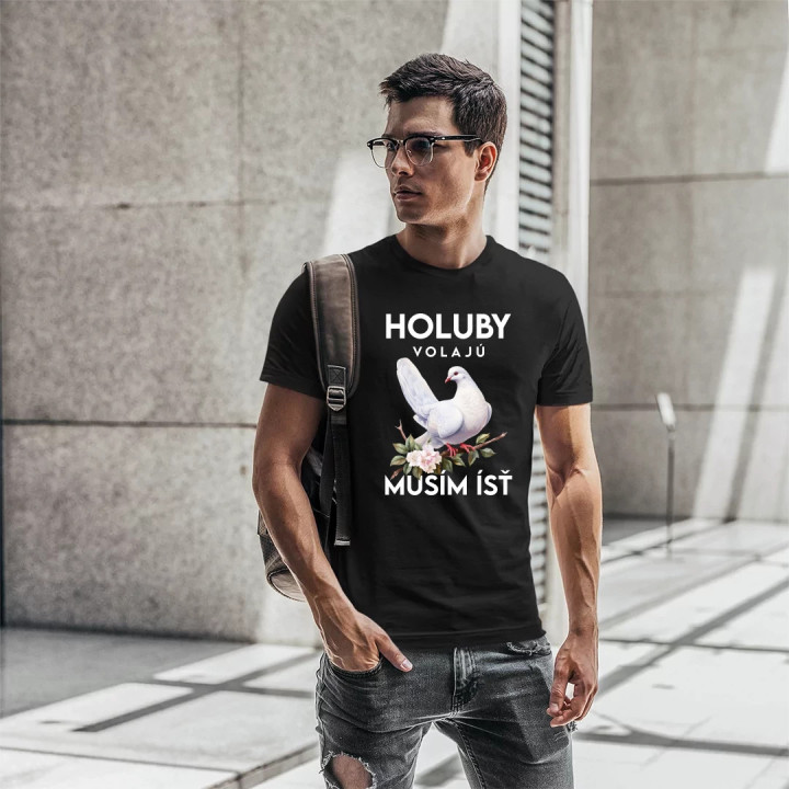 Holuby volajú, musím ísť - verzia 2 - pánske tričko s potlačou