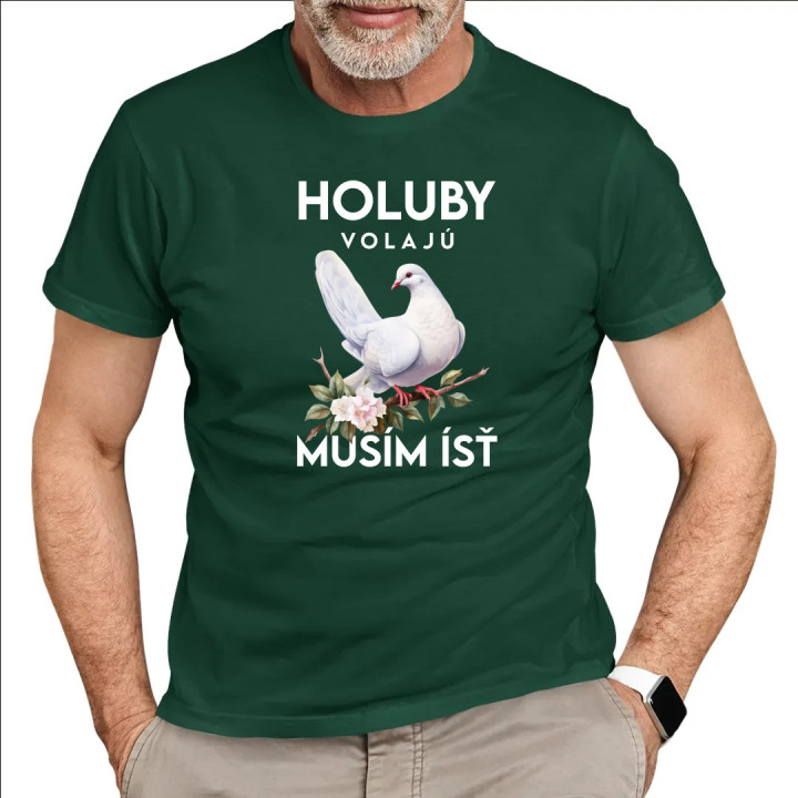 Holuby volajú, musím ísť - verzia 2 - pánske tričko s potlačou