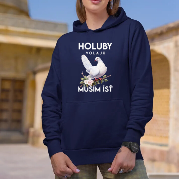 Holuby volajú, musím ísť - verzia 2  - dámska mikina s potlačou