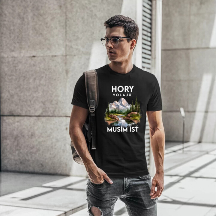 Hory volajú, musím ísť  - verzia 3 - pánske tričko s potlačou