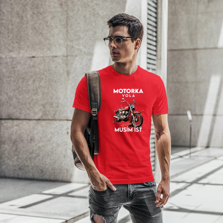 Motorka volá, musím ísť - verzia 2 - pánske tričko s potlačou