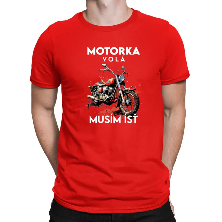 Motorka volá, musím ísť - verzia 2 - pánske tričko s potlačou