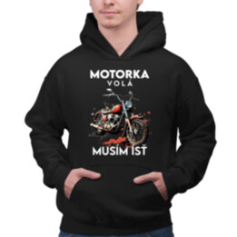 Motorka volá, musím ísť - verzia 2  - pánska mikina s potlačou