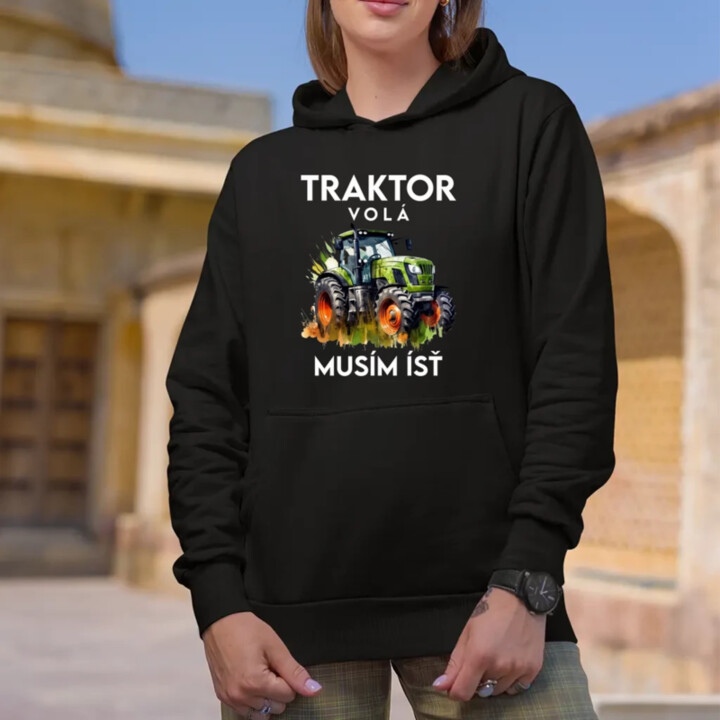 Traktor volá, musím ísť  - verzia 2  - dámska mikina s potlačou