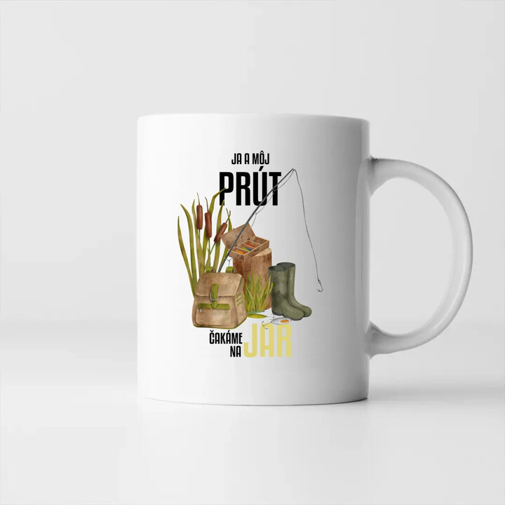 Ja a môj prút čakáme na jar - keramický hrnček s potlačou