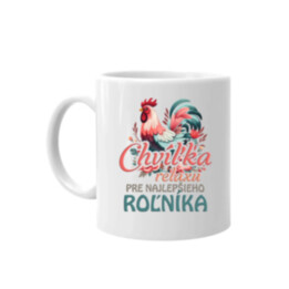 Chvíľka relaxu pre najlepšieho roľníka - keramický hrnček s potlačou
