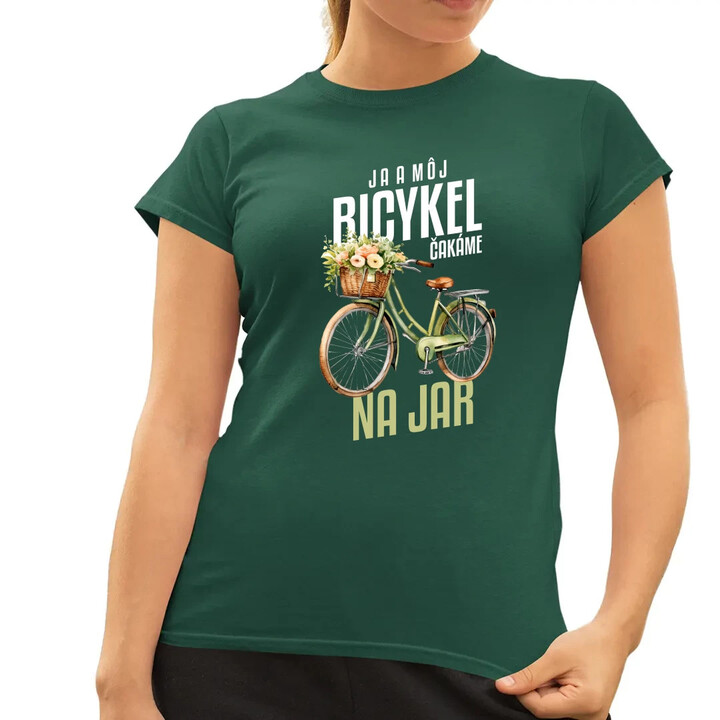 Ja a môj bicykel čakáme na jar - dámske tričko s potlačou