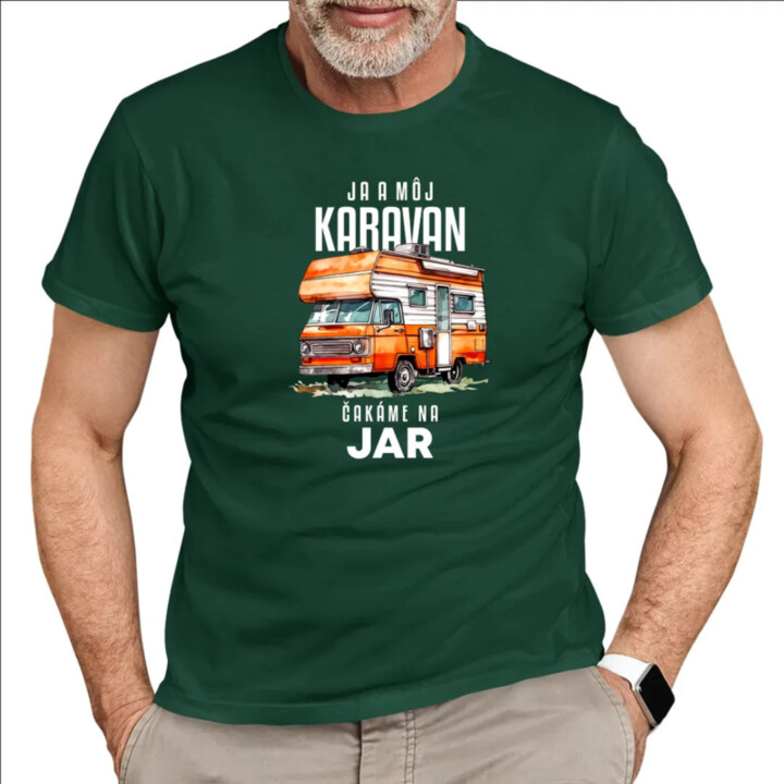 Ja a môj karavan čakáme na jar - pánske tričko s potlačou