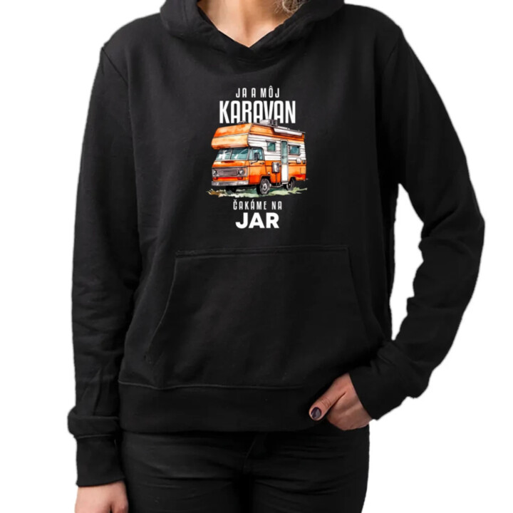 Ja a môj karavan čakáme na jar  - dámska mikina s potlačou